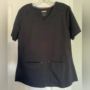 NEW NWOT Scrubstar Ultimate Women’s Scrub Top Black Medium M